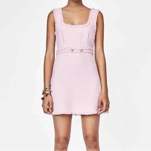 Zara Pink Tweed Dress